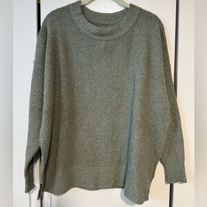 Aerie - Oversized Waffle Crew (Light green)
